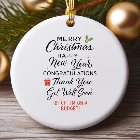 Funny Christmas Ornament For Coworker: Sarcastic Holiday Humor O726