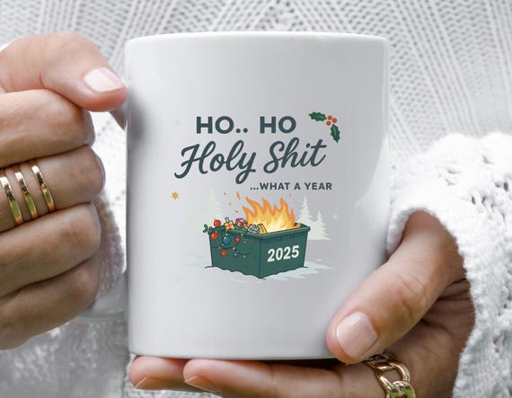 Funny 2025 Christmas Mug: Sarcastic Holiday Greeting For Coffee Lovers M729