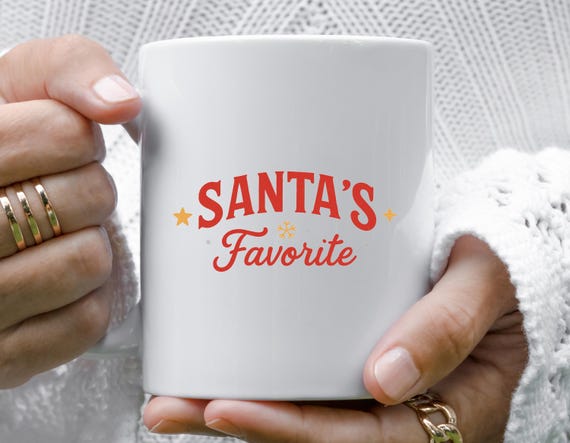 Santas Favorite Christmas Mug, Funny Holiday Mug, Festive Christmas Gift, Humorous Santa Mug M732