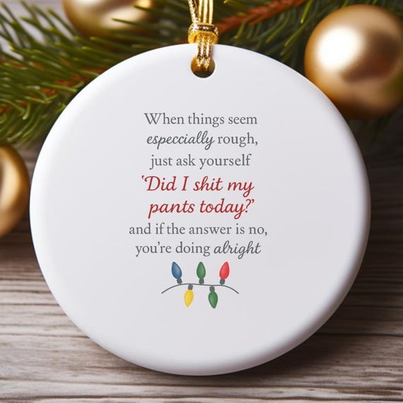 Did I Shit My Pants Today Funny Ornament, Coworker Gag Gift, Work Friend Holiday Party Exchange, Christmas Ornament O743