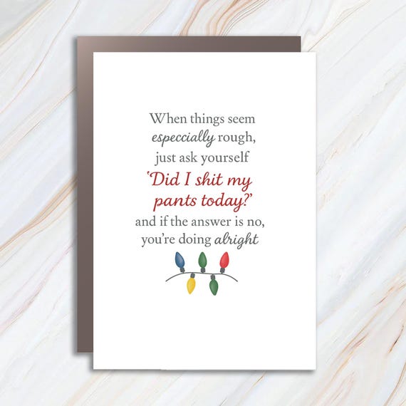 Did I Shit My Pants Today Funny Card, Coworker Card, Work Friend Gift Exchange, Holiday Party Gag Gift Card C743
