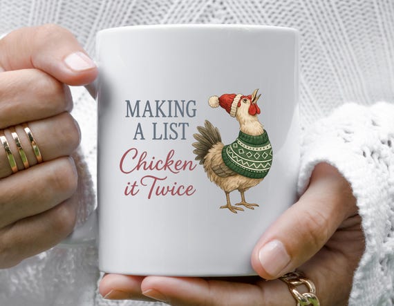 Funny Christmas Chicken Mug: Humorous Holiday Coffee Cup M745