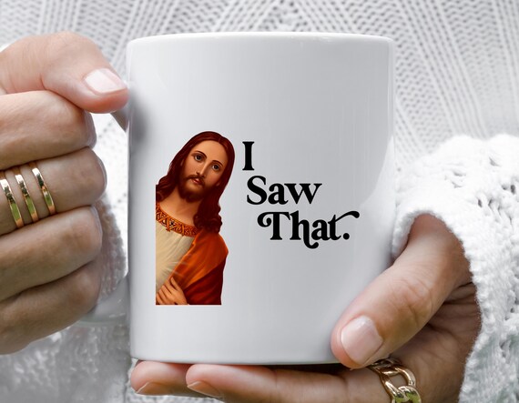Funny Christmas Mug - Bestie Gift - I Saw That 2025 - Friend Holiday Present M758