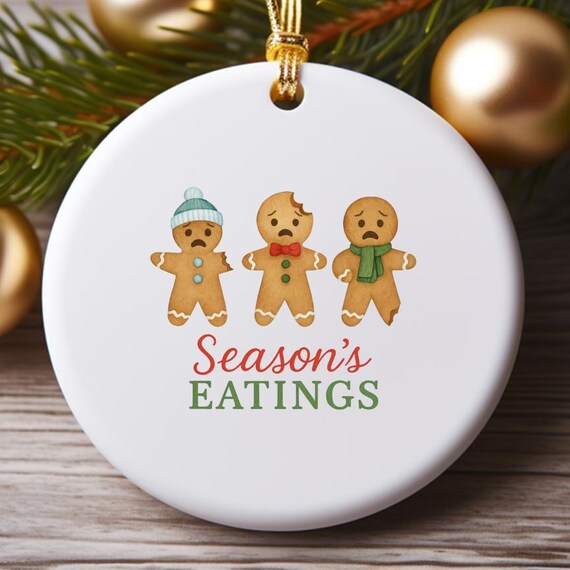 Funny Gingerbread Man Ornament – Seasons Eatings Holiday Humor Decoration O770