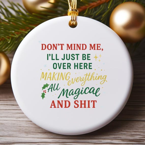 Funny Ornaments, Holiday Hostess Gifts, Gag Gifts, White Elephant, Best Friend Ornament, Classy Christmas 2024 O787