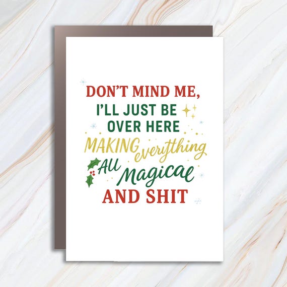 Funny Christmas Card, Holiday Hostess Card, Gag Gift Card, White Elephant Card, Best Friend Funny Card 2024 C787