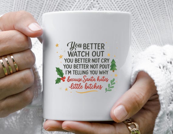 Christmas Holiday Mug, Gag Gift For Friends, Sassy And Funny Adult Humor, Ornament Exchange M791