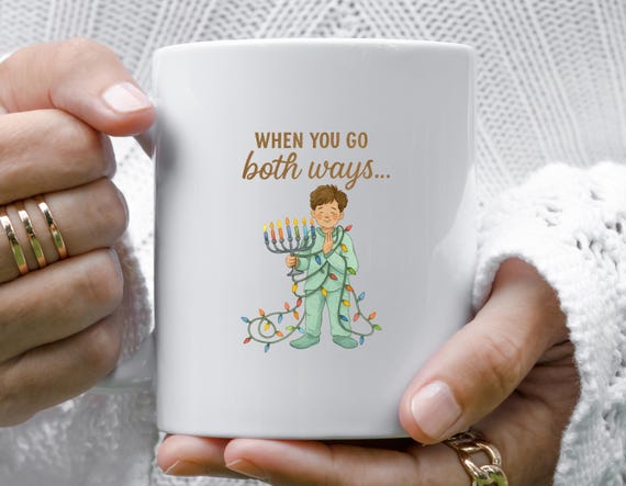 Both Ways Chrismukkah Mug, Christmas Mug, Jewish Christmas Mug, Interfaith Mug, Merry Christmas, Funny Holiday Mug M805