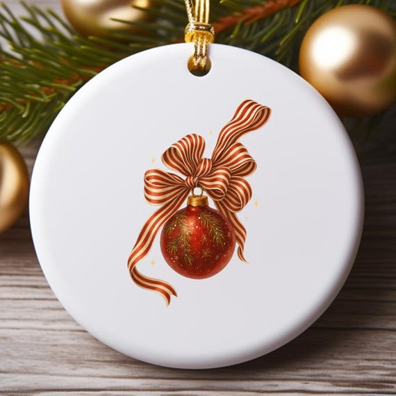 Christmas Ornament Boxed Watercolor Holiday Greeting Religious Christmas Ornament Set O821