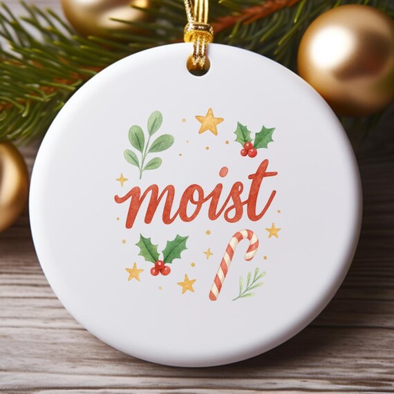 Moist Christmas Ornament with Red String and Pinecone Accents for Unique Holiday Tree Decor and Perfect Gift Giving O830