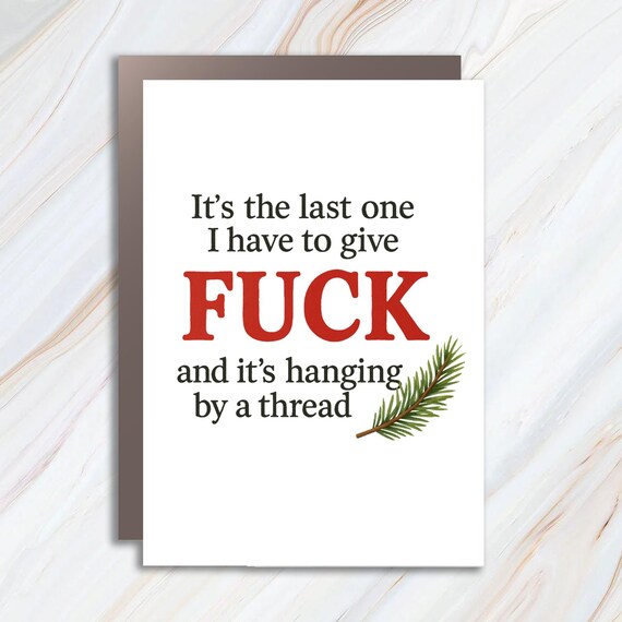 Funny Adult Card: Last Fuck Wood Ornament Car Charm C855