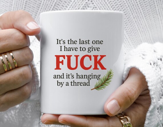 Funny Adult Mug: Last Fuck Given Car Charm Wood Ornament M855