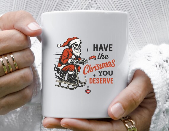 Krampus Christmas Mug Sarcastic Funny Spooky Xmas Dark Horror Krampus Dark Humor Mug M864