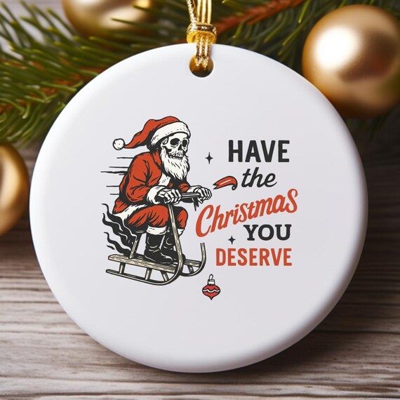 Krampus Christmas Ornament Sarcastic Funny Spooky Dark Horror Xmas Krampus Dark Humor O864