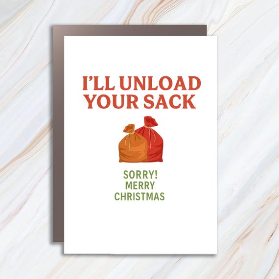 Raunchy Christmas Card For Husband | Funny Boyfriend Christmas Card | Husband Holiday Card C867