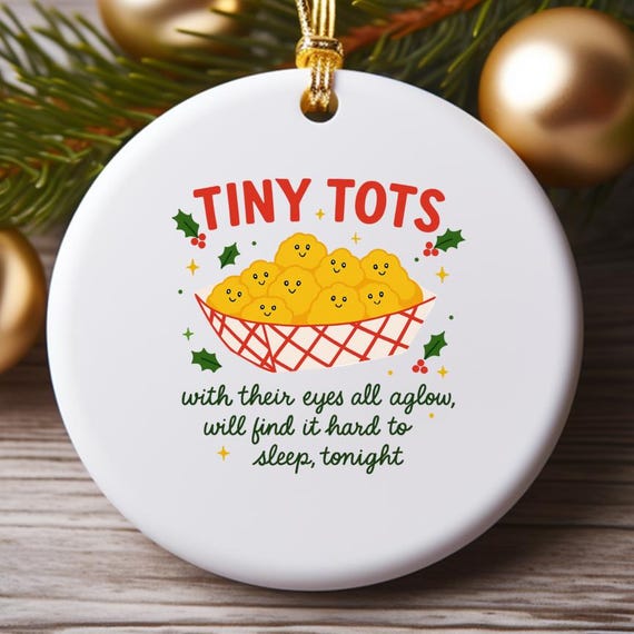 Funny Tater Tot Christmas Ornaments | Unique Holiday Decor O870
