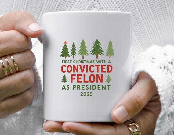 Anti Trump Mug, 2025 Xmas Inauguration Day, Funny Antifascist Leftist, Fuck Trump Political Mug M872