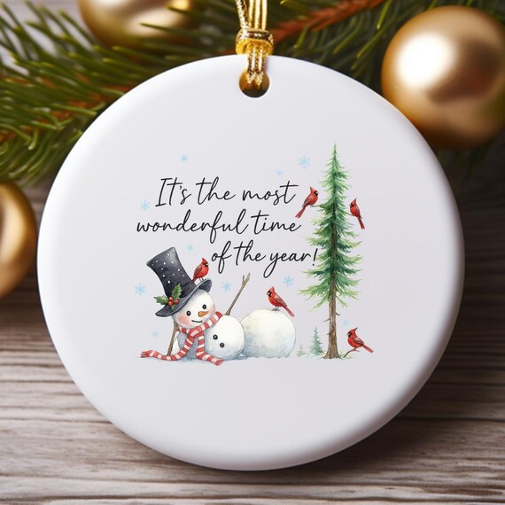 Funny Christmas Snowman Ornament, Let It Snow, Cute Xmas Tree, Holiday Vibes, Winter Decoration O920