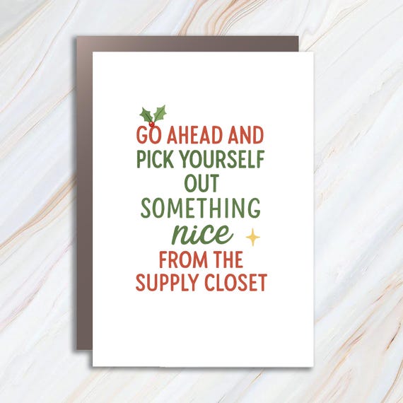Funny Greeting Card For Boss Birthday Or Boss Day, Humorous Co-Worker Card, Office Humor Card C938