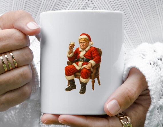 Trump Santa Mug - Merry MAGA Christmas - Festive Holiday Coffee Cup M966