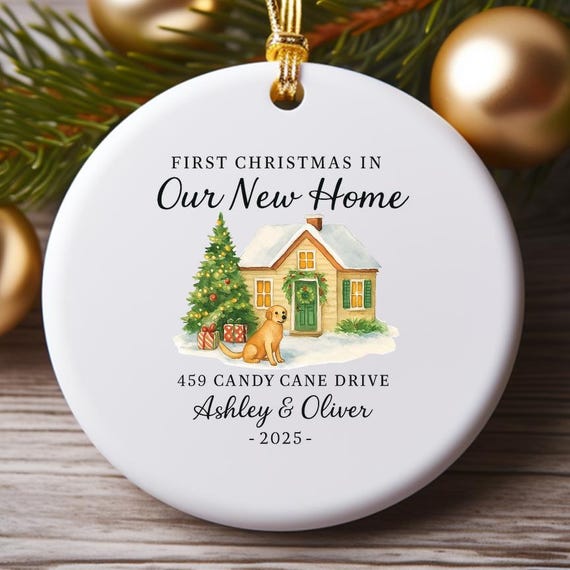 Personalized New Home Ornament 2025 - New House Christmas Ornament - Housewarming Gift O802
