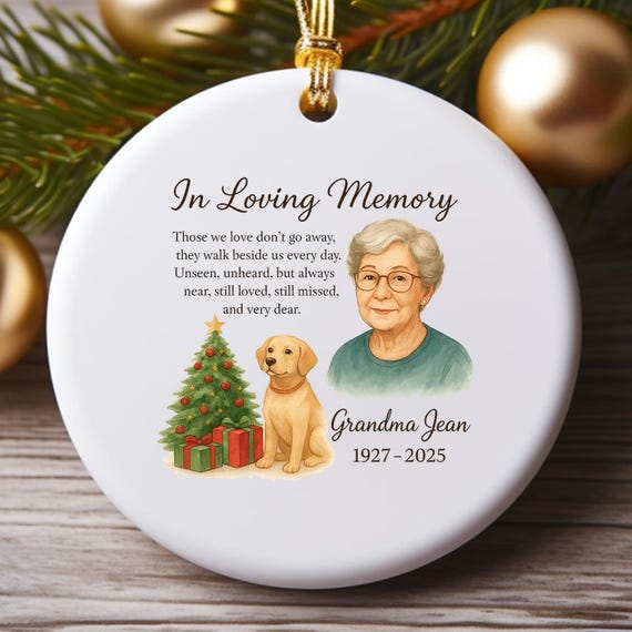 Personalized Memorial Christmas Ornament - In Loving Memory Custom Ornament - Lost But Never Forgotten Keepsake O913