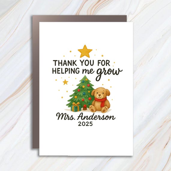 Personalized Rainbow Teacher Greeting Card - Teacher Appreciation - New Teacher Gift C915