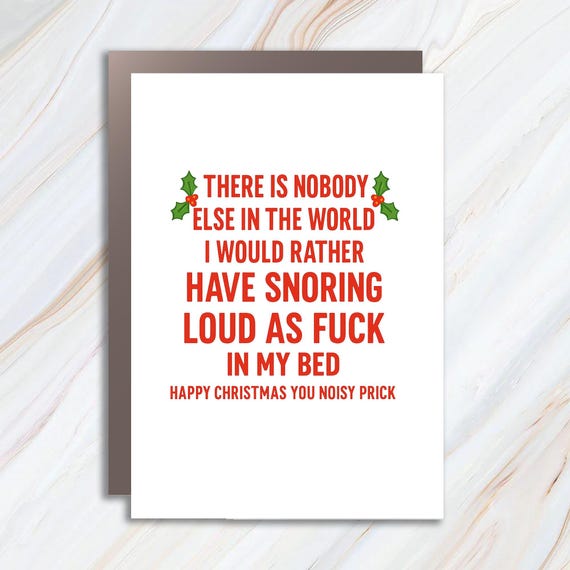 Funny Christmas Card For Boyfriend, Rude Boyfriend Christmas Card, Humorous Holiday Greeting Cards C986