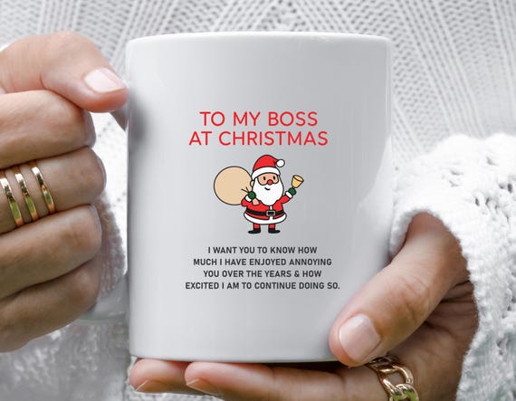 Funny Christmas Mug For Boss Manager Rude Gift Wife Daughter Humor Holiday M992