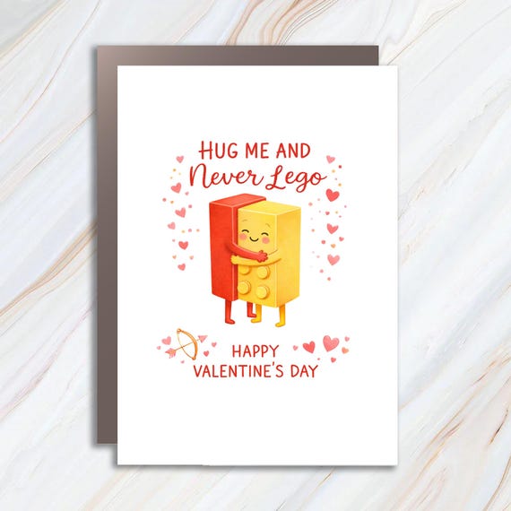 Funny Valentine's Day Card - Hug Me And Never Let Go - Cute Card For Girlfriend Or Boyfriend VC3