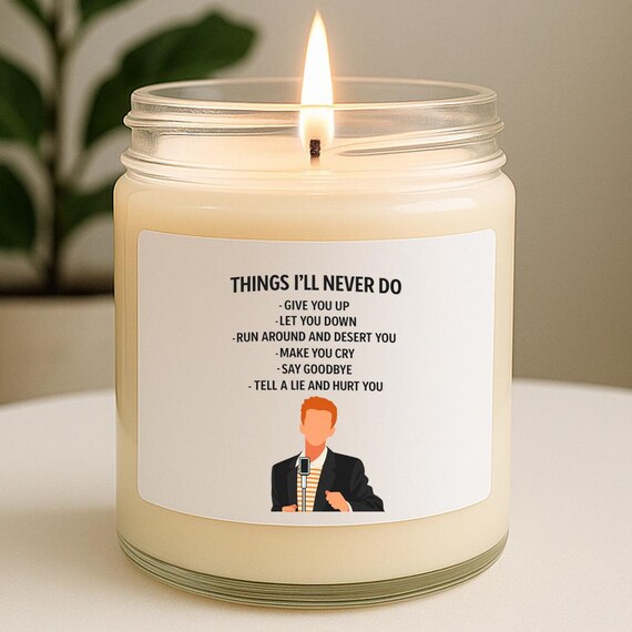 Funny 'Things I'll Never Do' Candle, Internet Meme Candle, Romantic Anniversary Home Fragrance, Funny Valentine's Gift VK21