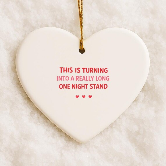 Funny Anniversary Ornament For Him Long One Night Stand Valentines Ornament For Boyfriend Quirky Love Ornament VO16