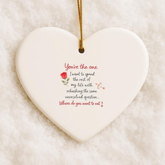 Funny Valentine Ornaments - Valentine's Day Relationship Ornaments - Boyfriend Girlfriend Humor VO8