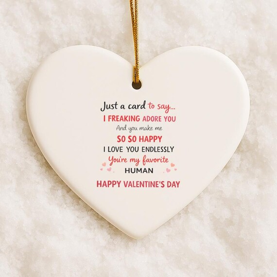Funny Valentines Day Ornaments, I Adore You Love Decor VO4