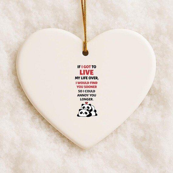 Funny Anniversary Ornaments, Valentine's Day Ornaments, Ornaments For Wife, Ornaments For Husband VO44