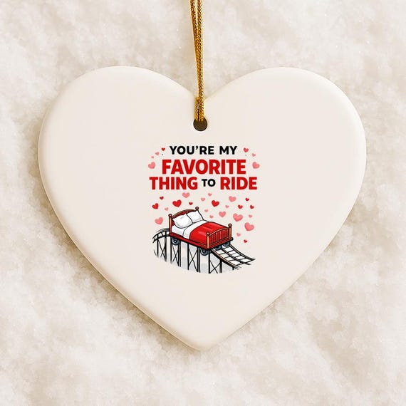 Dirty Valentines Ornaments For Husband, Boyfriend, Funny Valentine's Day Ornaments, You're My Favorite Ride VO61