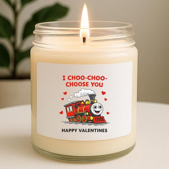 I Choo Choo Choose You Funny Valentine's Day Candles & Home Fragrances With Button VK64