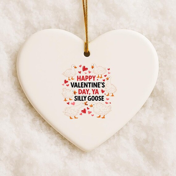 Silly Goose Valentine's Day Ornament, Funny Ornament For Boyfriend Or Husband, Goose Lover Gift VO88