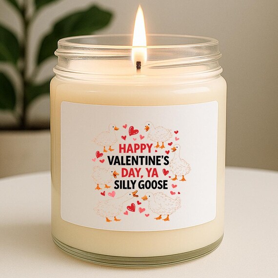 Silly Goose Valentine's Candle, Funny Valentine's Gift For Boyfriend Or Girlfriend, Goose Lover Home Fragrance VK88