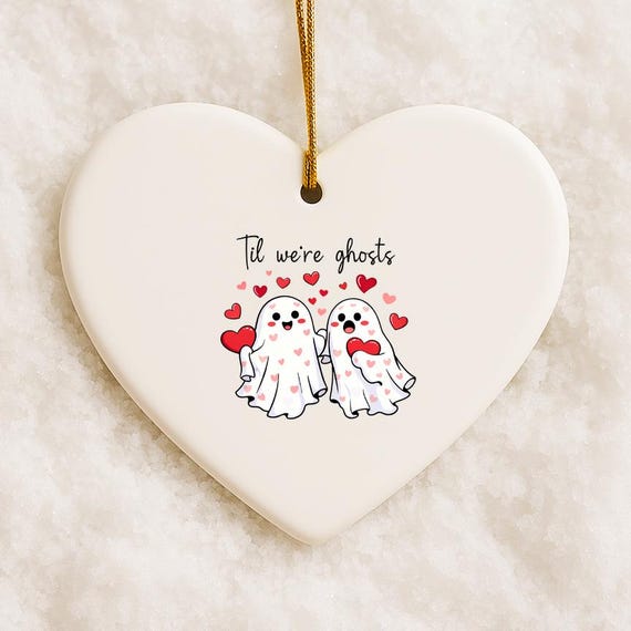 Cute I Love You Ornament, Ghosts Ornament For Partner, Gift For Him Or Her, Valentine's Day Ornament VO91