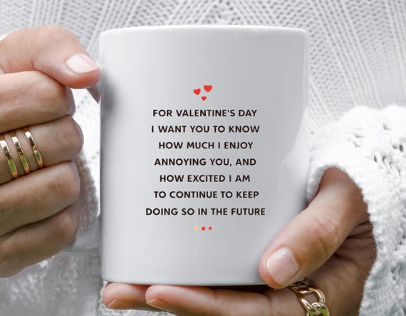 Funny Valentine's Day Mug For Him - I Enjoy Annoying You And Look Forward To Doing So VM104