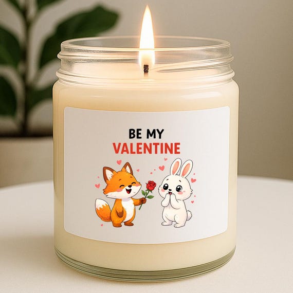 Raccoon Funny Valentines Candles & Home Fragrances - Be My Valentines Chocolate Gift - Funny Valentines Day Decor VK111