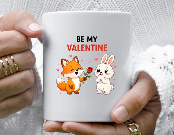 Raccoon Funny Valentines Mug - Be My Valentines Chocolate Candy Gift - Funny Valentines Day Mug VM111