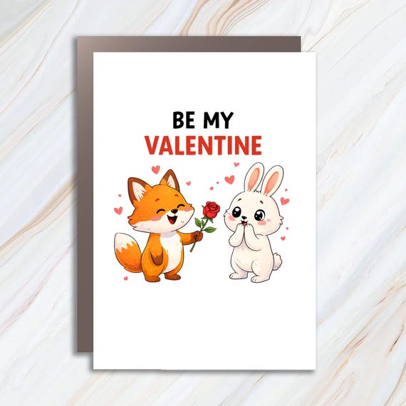 Raccoon Funny Valentines Card For Boyfriend - Be My Valentines Chocolate Candy Gift - Funny Valentines Day Card VC111