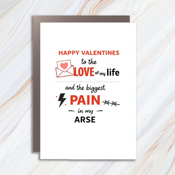Funny Valentine's Card For Boyfriend, Happy Anniversary Card, Love Of My Life Greeting Card VC128