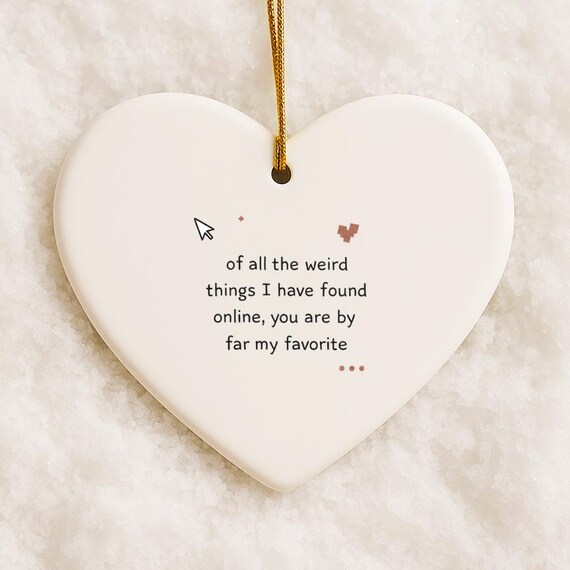 Funny Anniversary Ornament, Valentine's Day Ornament, Husband Wife Gift, Of All The Weird Things VO146