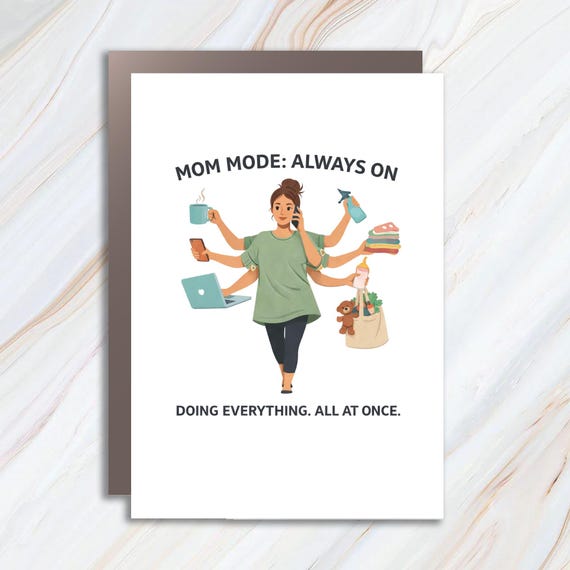 Some Women Can Do It All, Funny Everyday Mother's Day Card, Retro Quirky Greeting Card, Badass Woman MC29