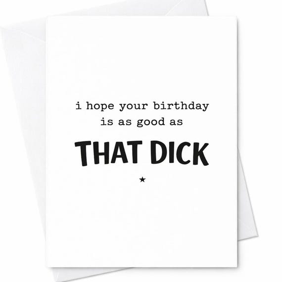Funny Adult Birthday Card Rude Humor Nsfw Joke Card Boyfriend Girlfriend Gift C53