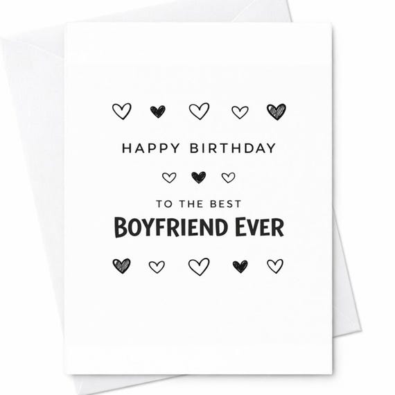 Birthday Card For Boyfriend Romantic Boyfriend Birthday Card Love Gift C51