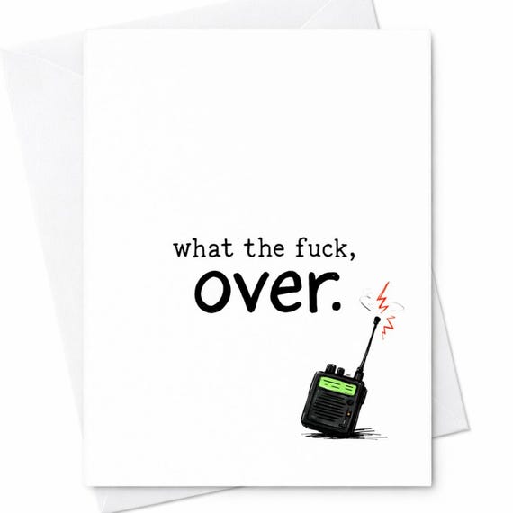Funny Birthday Card What The Fuck Over Sarcastic Humor Adult Joke Gift C55